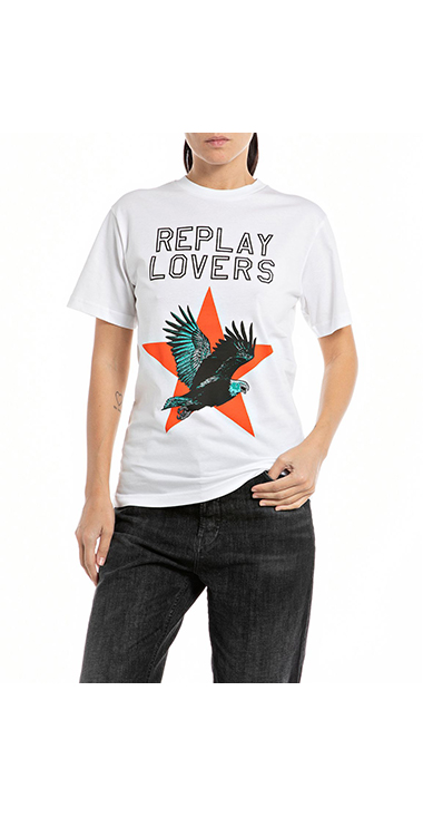 REPLAY LOVERS コットンジャージーTシャツ
